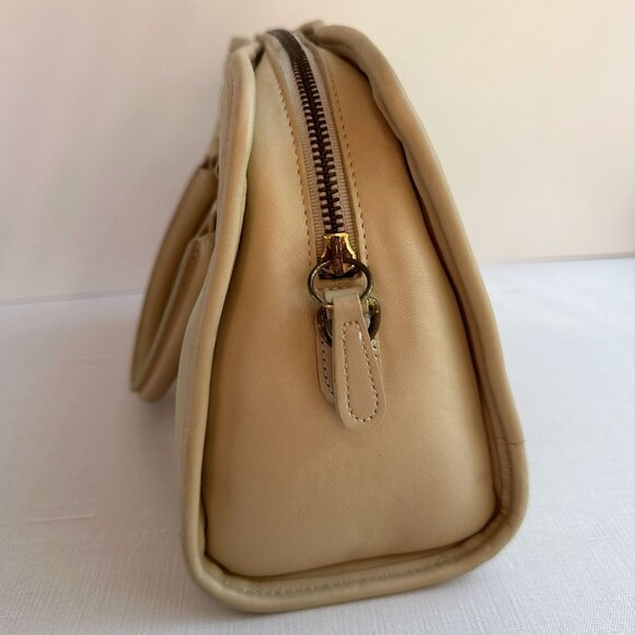 Vintage COACH Beaumont Satchel 9871 Bone Leather Top Handle Crossbody Bag - Picture 6 of 16